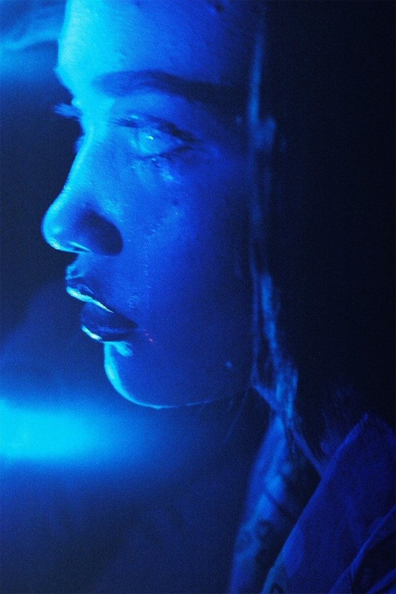 Blue Aesthetic Poster Wall Collage Kit Neon Blue Aesthetic Etsy