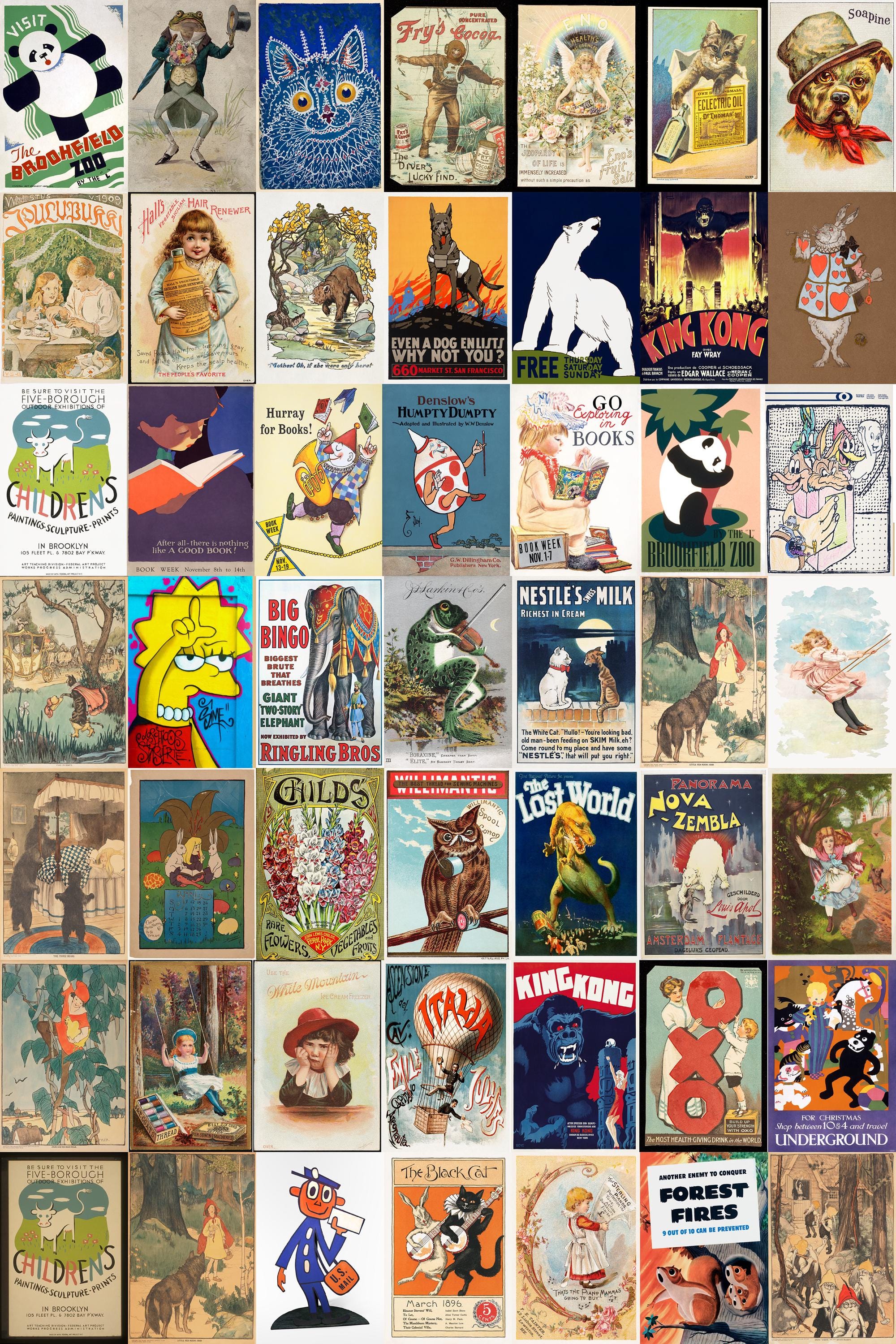 70年代の漫画ポスター、トレンディなウォールアート、ヴィンテージ