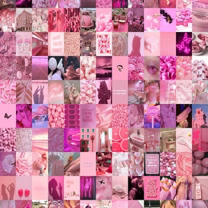 Boujee Aesthetic Wall Collage Kit Pink - Etsy