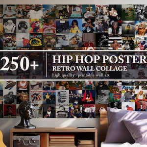 Hip Hop Album Posters, 250 Rap Cover Prints, Retro Music Fan Wall Art, Studio Bedroom Decor, Old School Gallery Collection For Music Lovers