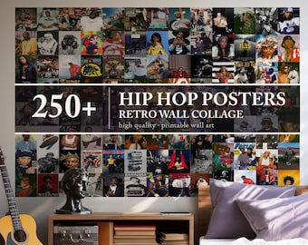 Hip Hop Album Posters, 250 Rap Cover Prints, Retro Music Fan Wall Art, Studio Bedroom Decor, Old School Gallery Collection For Music Lovers