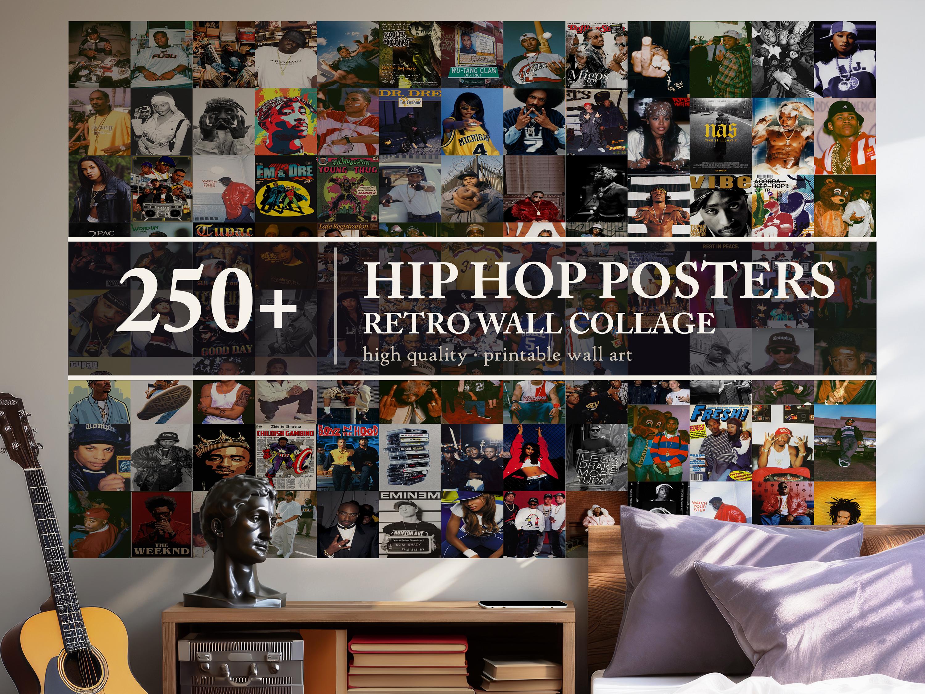 Hip hop ポスター　ラップポスター ヒップホップアルバムポスター、ラップカバープリント250枚、レトロな