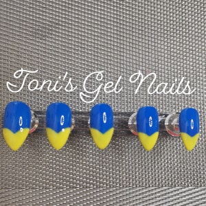 Ukraine - press on nails - custom handmade - gel polish
