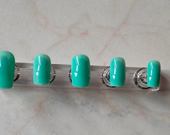 Mint Green - Summer Nails - false nails - press on nails - custom handmade - gel polish