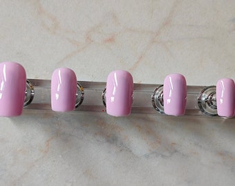 Baby Pink - All Occasion - Summer Nails - False Nails - Medium Square Nails - Press On Nails - Custom Made - Hand Made - Gel Polish