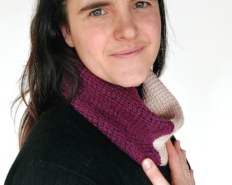 Beginner Tunisian Crochet Cowl Pattern, the Raspberry Patch Cowl