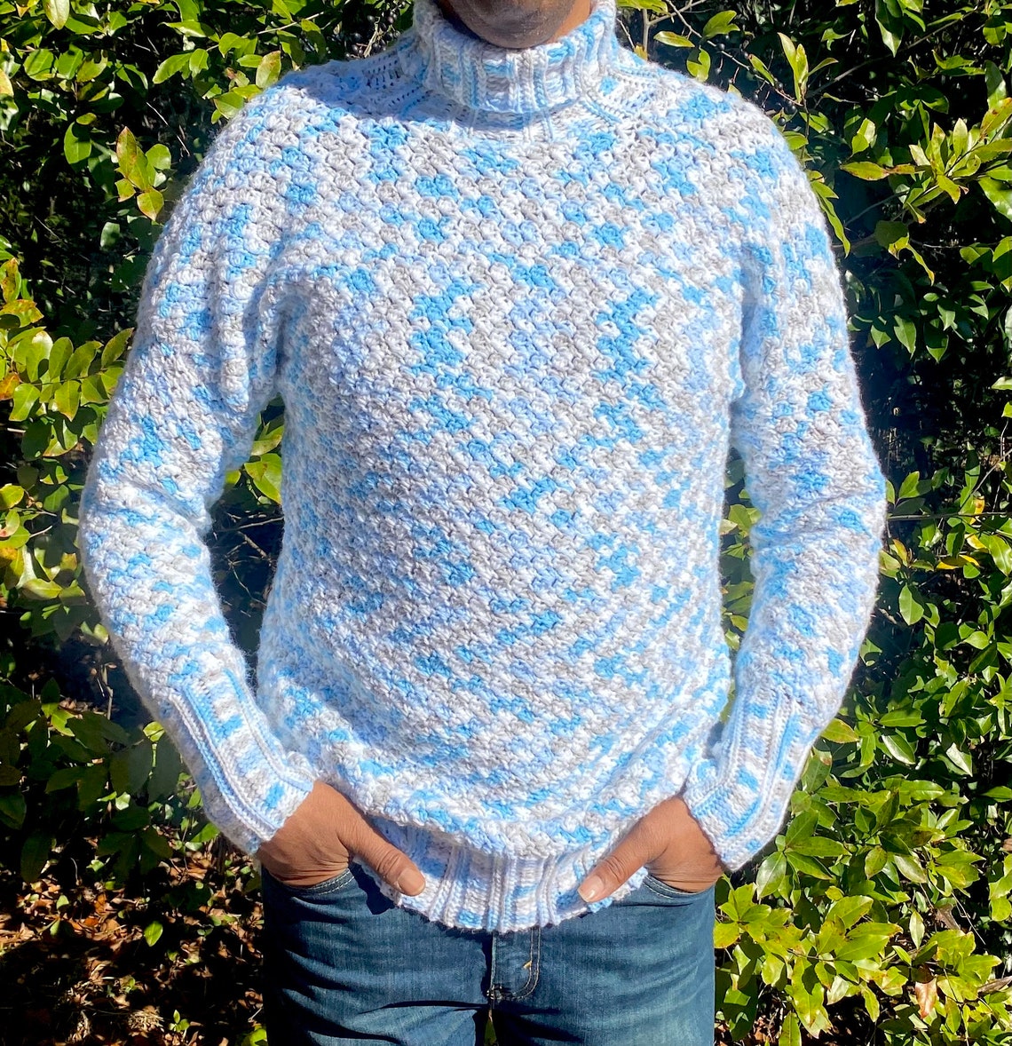 Men's Crochet Pullover Sweater Pattern Yorkshire Fog Etsy