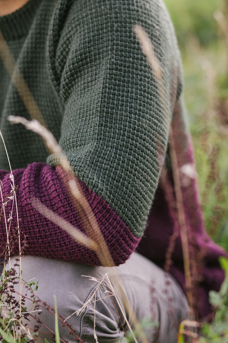 Men's Tunisian Crochet Sweater Pattern, 'Moorland Heath Jumper', Beginner Friendly Pullover, Crochet Patterns for Men, Crochet for Men image 3