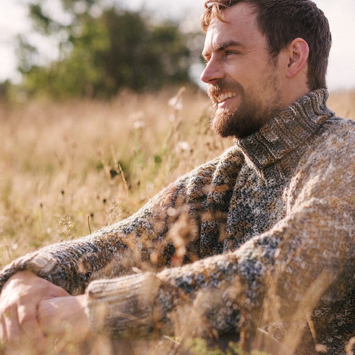Men's Crochet Pullover Sweater Pattern Yorkshire Fog Etsy