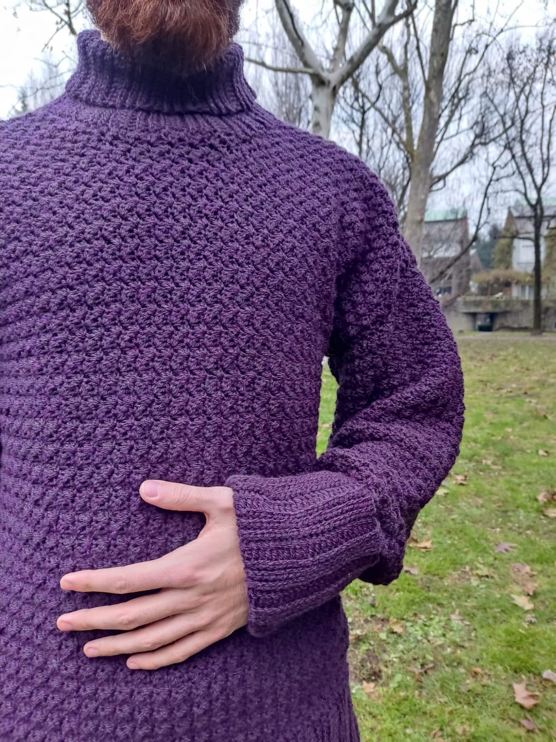 Men's Crochet Pullover Sweater Pattern Yorkshire Fog Etsy