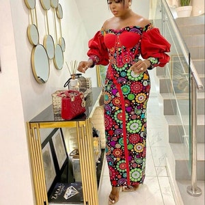 Ankara short pencil gown sale