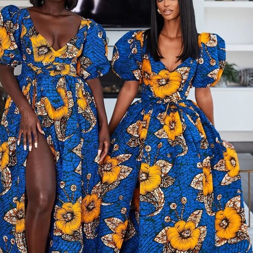 Mustard Yellow Plus Size African Kente Print Short Party Dress Etsy