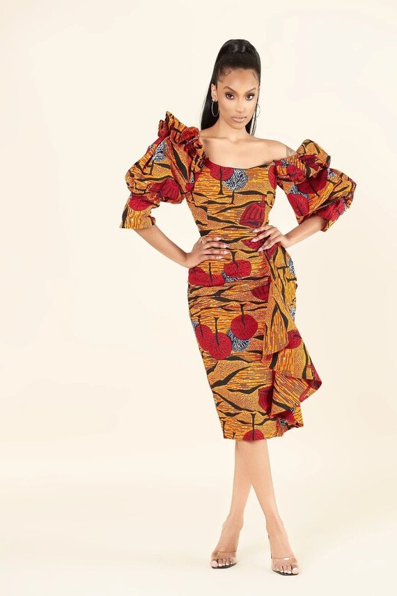 Ankara puff sleeves cheap