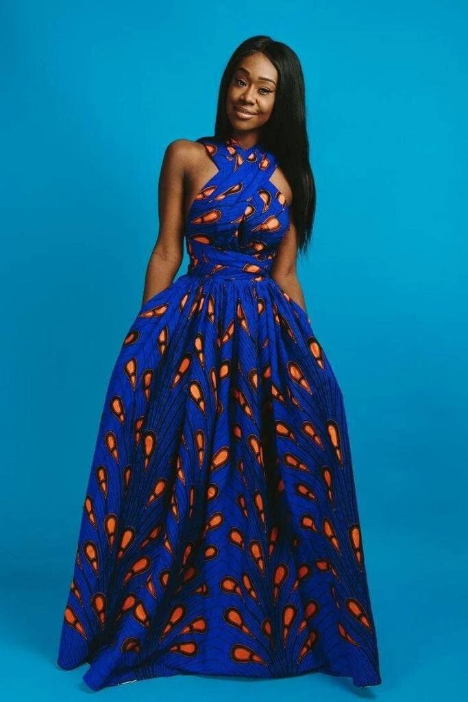 Blue Yellow Dress Etsy Canada