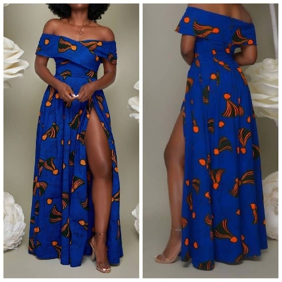Orange and blue plus size dress sales