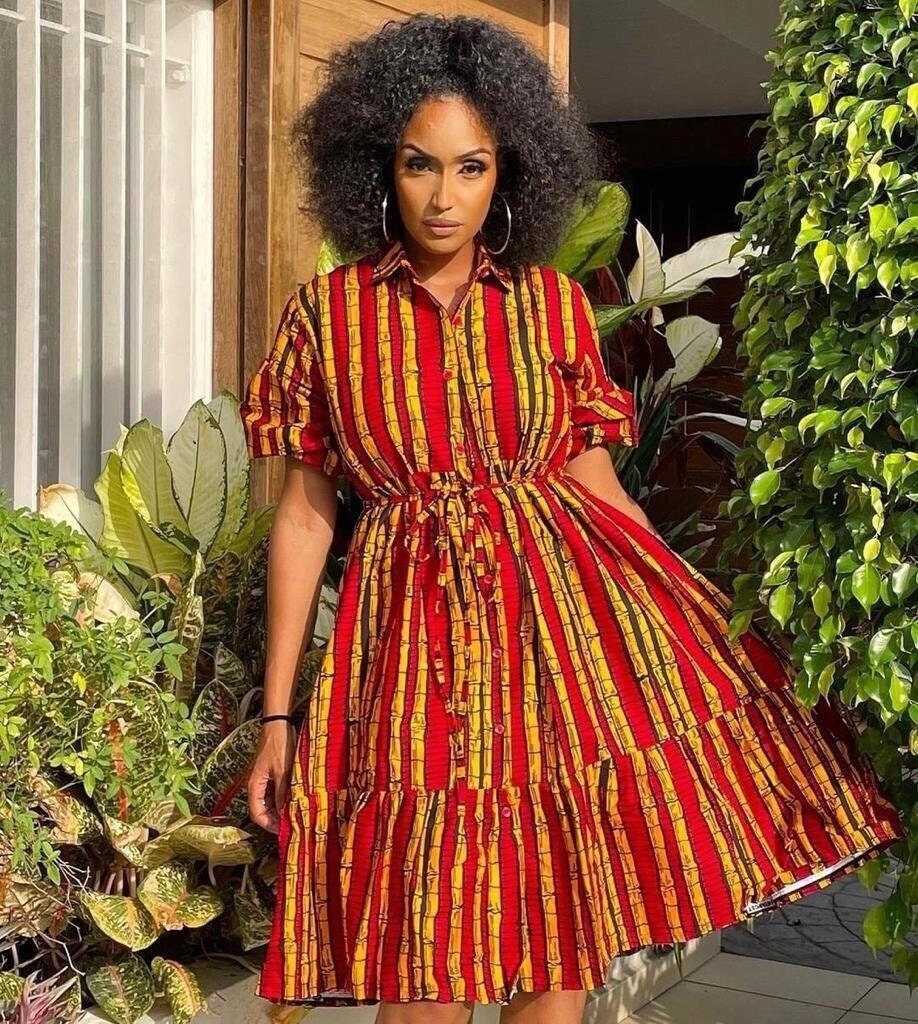 Orange hotsell african dress