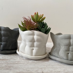 David’s torso / male body planter / man torso pot / human planter / gift
