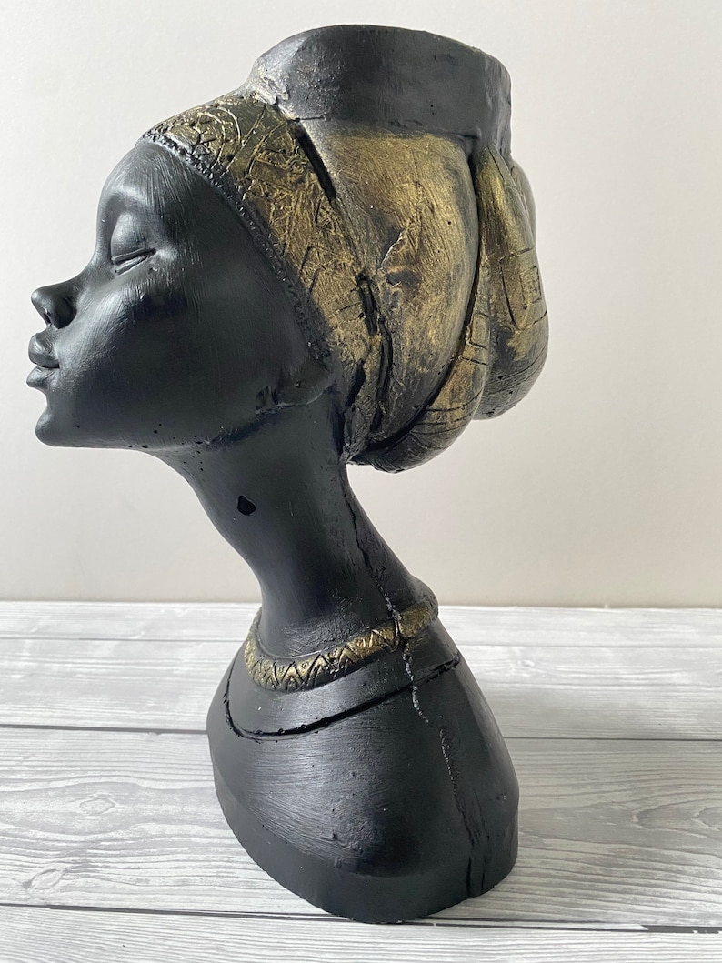Woman Head Planter Pot African Queen Pot Unique Planters UK Etsy