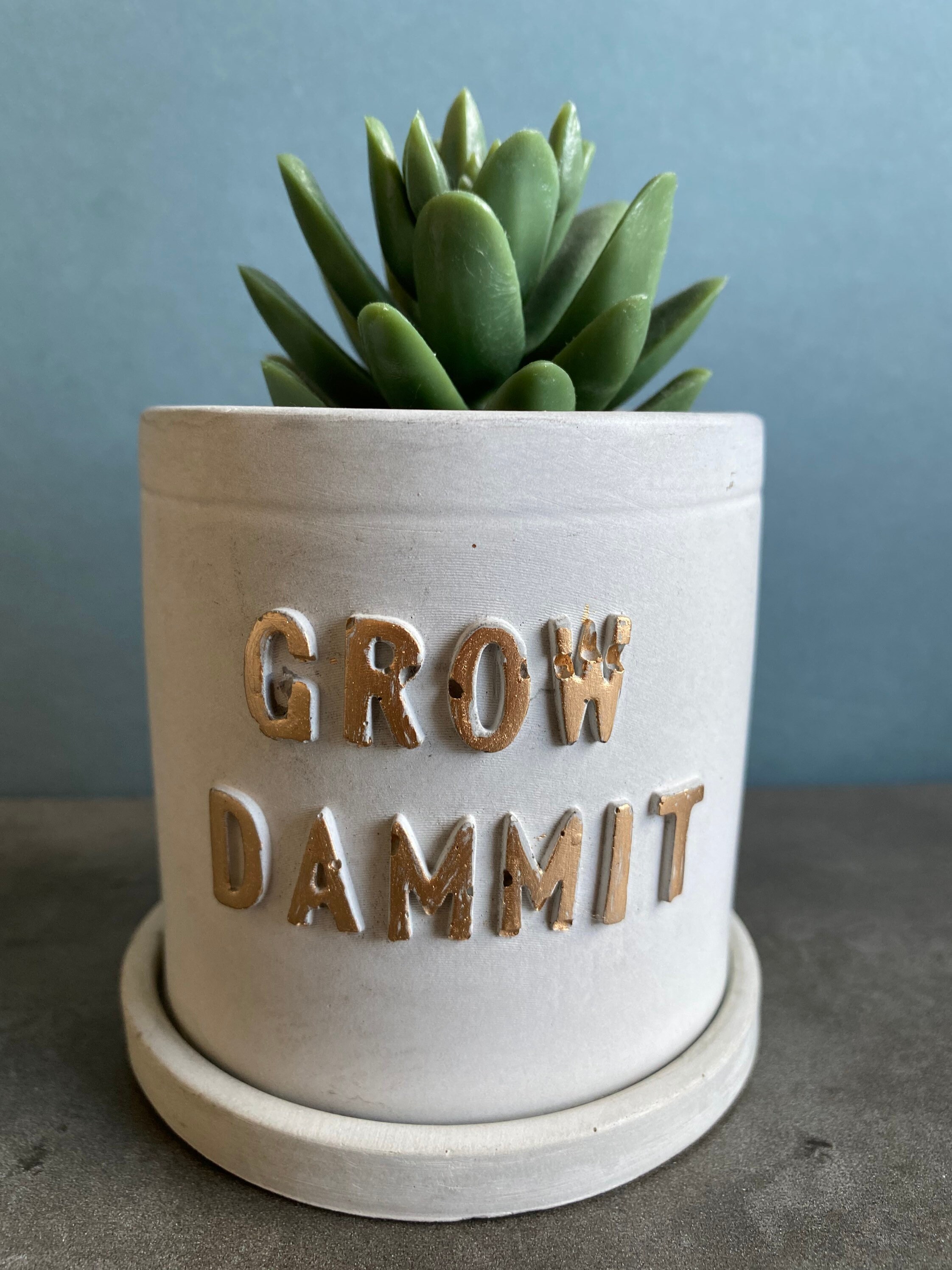 Funny Personalised Planters Message Planter Concrete Plant Etsy UK