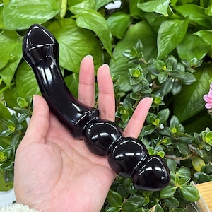 7.6'' Natural Obsidian Massage Stick,Quartz Crystal Stick,Home Decoration,Reiki Heal,Crystal Sculpture,Crystal Gift.