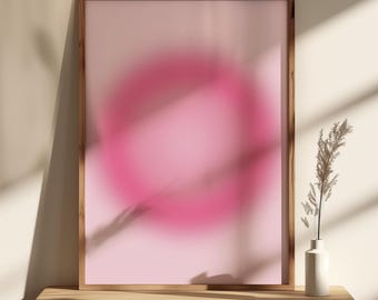 ピンクオーラウォールアート、オーラプリントデジタルダウンロード、インディーズウォールデコレーション、オーラグラデーションウォールアート、美しい寝室ポスター、キュートなウォールアート