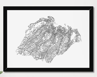 Paris Metro Underground Map Poster (instant Digital Poster Download ...
