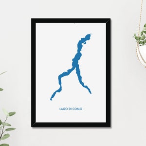 Comer See Lago Karte Print (Digitaler Sofortdownload)