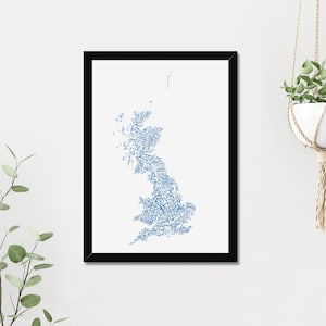 Great Britain River Map Print (Digitaler Sofortdownload)