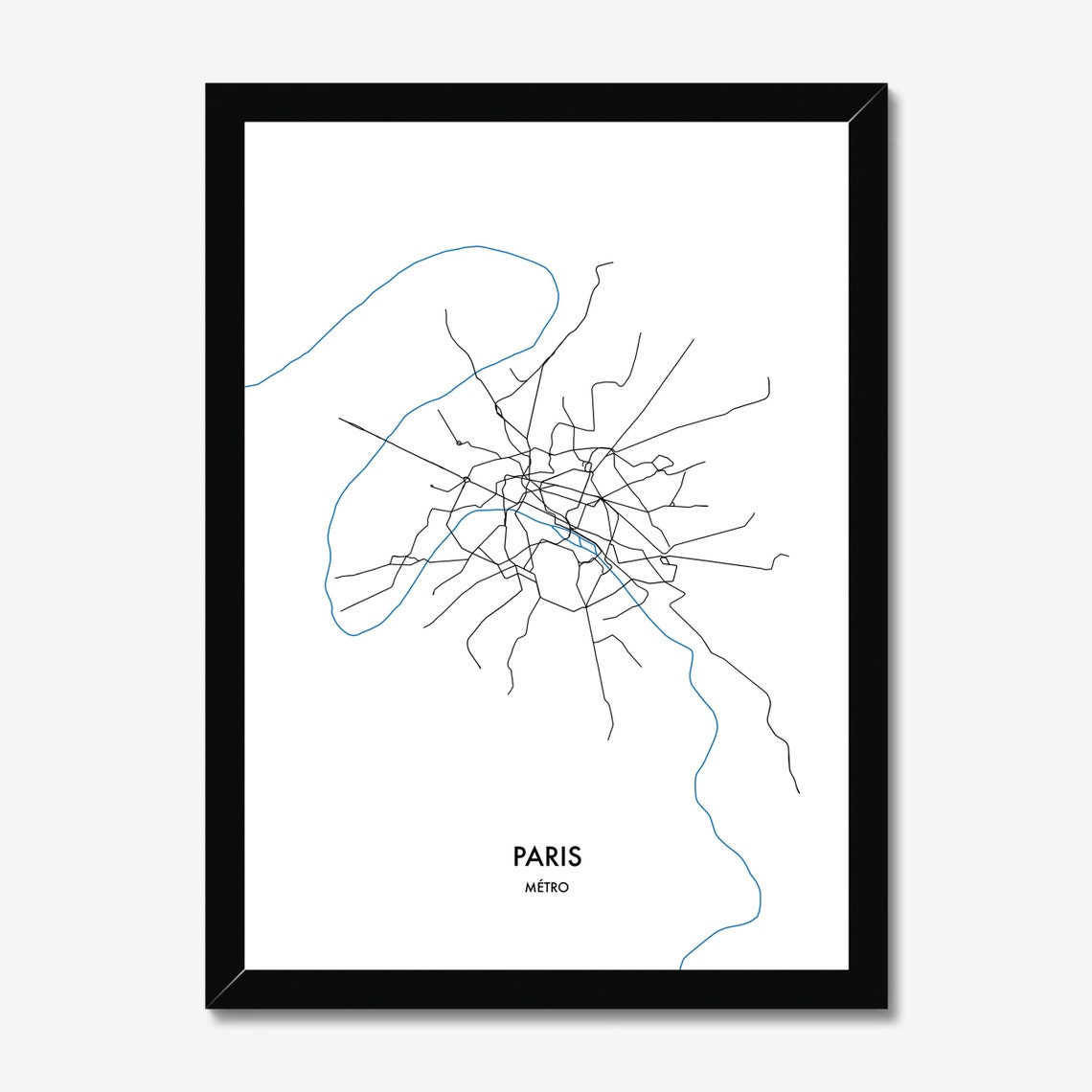 Paris Metro Underground Map Poster (instant Digital Poster Download) - Etsy