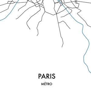 Paris Metro Underground Map Poster (instant Digital Poster Download) - Etsy