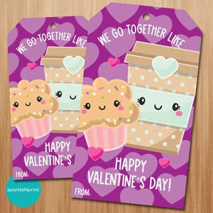 Printable We go together like Gift Tag, Valentine&#39;s Day Tag, Instant Download, Classroom Valentines, Printable Valentines, Digital File