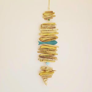 Valhalla Ladder Viking Decor, Nautical Home Decor, Driftwood Wind Chime, Driftwood Hanging Mobile, Coastal Beach House Decor, Driftwood Art