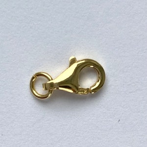 Fermoir mousqueton en or, or massif 14 carats, or jaune et blanc, fermoir chaîne en or, articles de bijouterie, fournitures créatives, fermoir de meilleure qualité