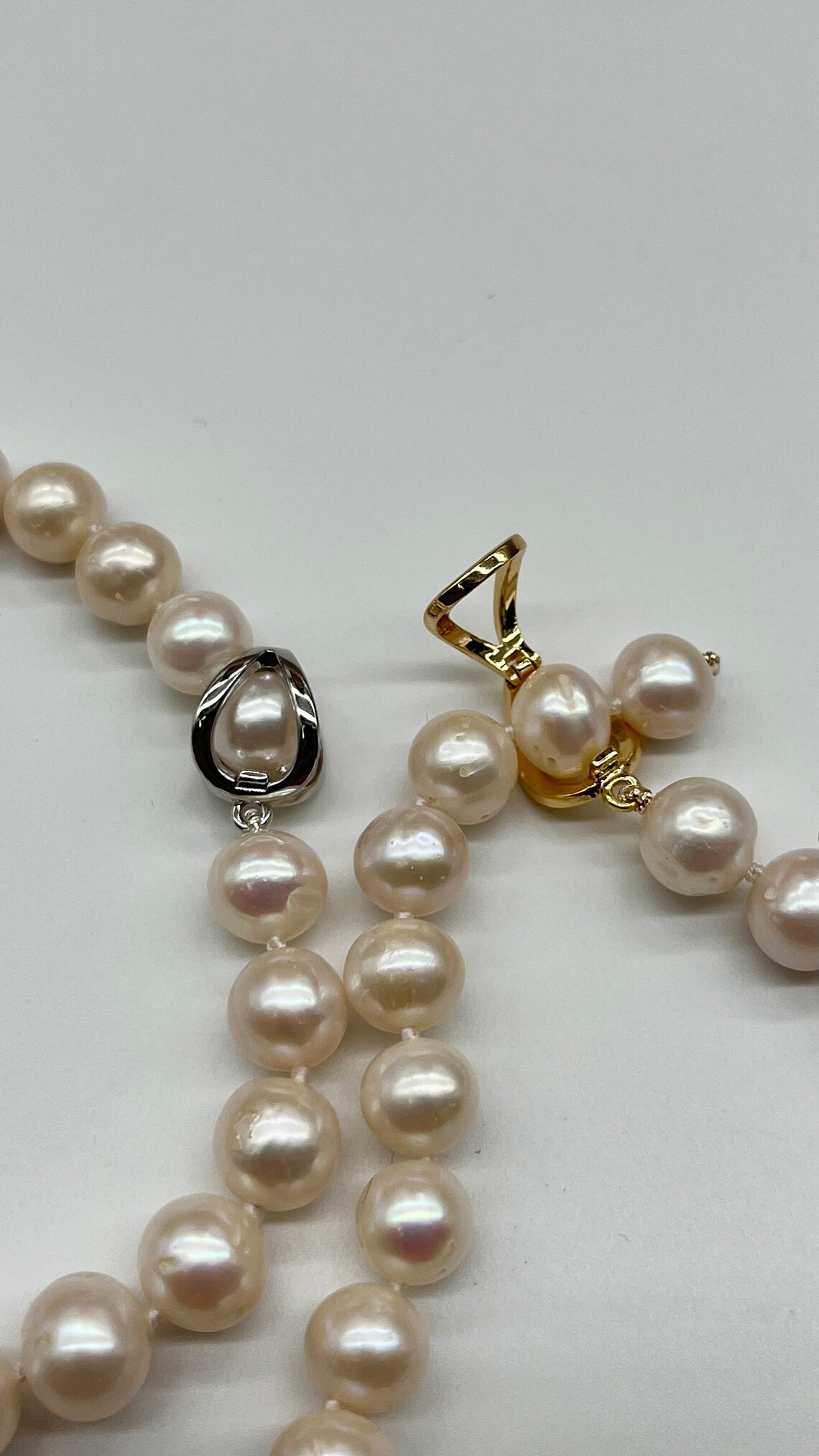 Pearl Enhancer Clasp, Necklace Shortener, Connector Clasp, Pearl ...