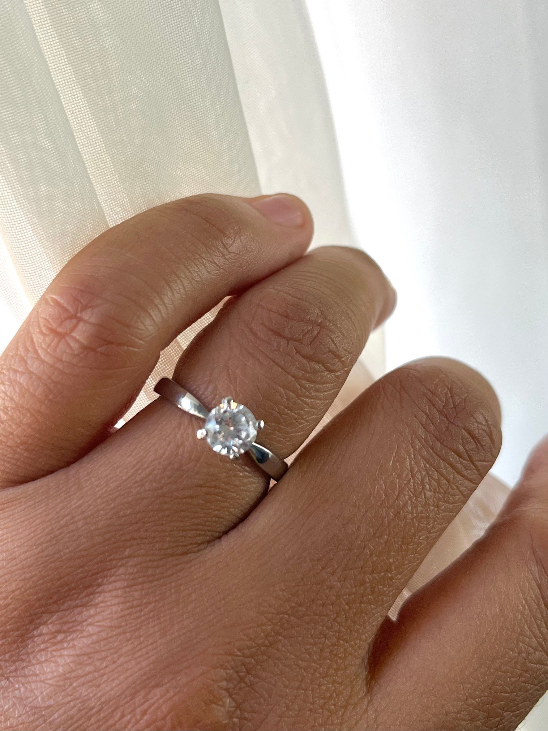 Bague Losange Acier Inoxydable Argent - Femme - Taille 50 (USA 6) - Cadeau