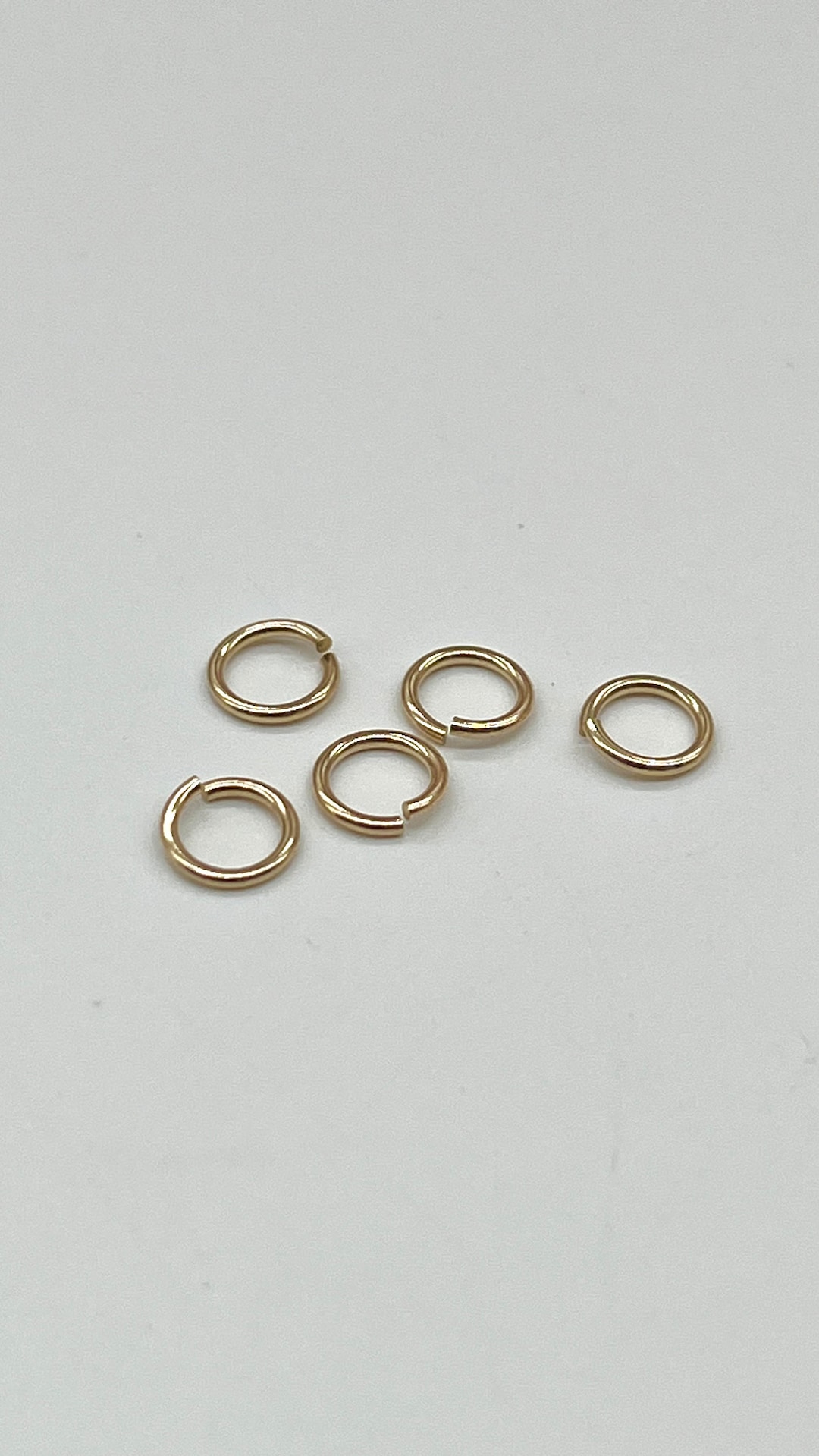 Gold Jump Rings, 5mm, 10K 14K 18K Solid Gold Open Jump Rings, Jewelry