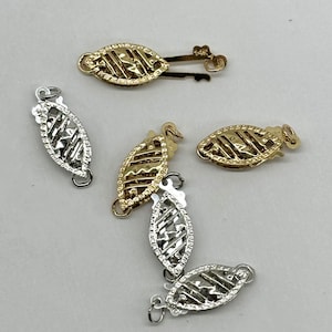 Pearl Clasp 14K Solid Gold, Fancy Filigree Clasp Gold, Findings for Jewelry, DIY Pearl Necklace, Gold Jewelry Supplies