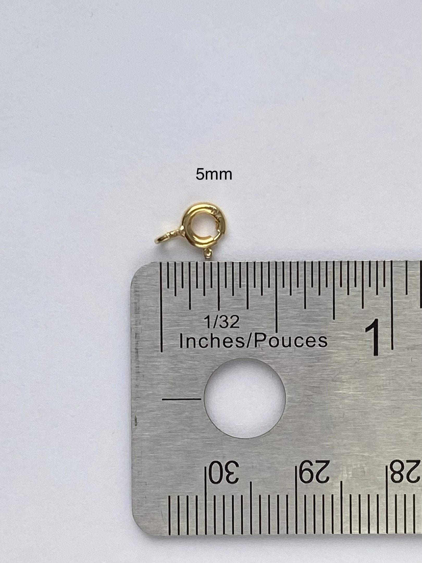 Lot De 10 Fermoirs Ressort Pour Bijoux En Or Jaune 10K - Taille 5mm - Origine Italie - Neuf Sous Emballage