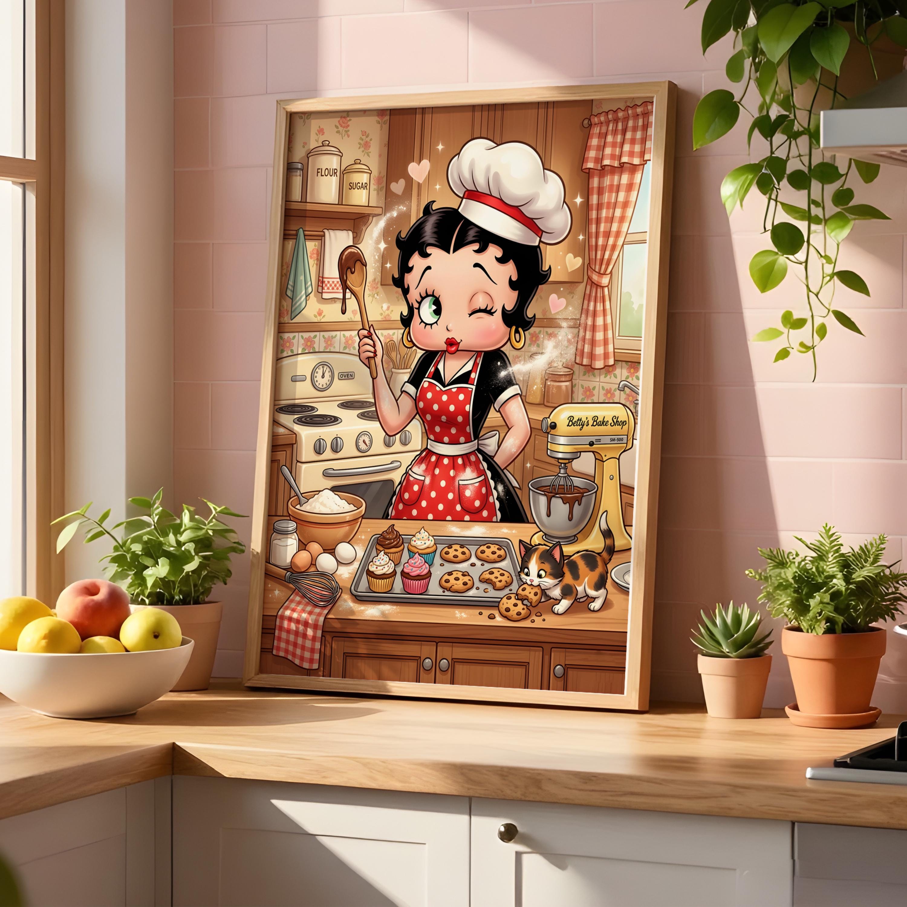 キッチン収納・ラック BETTY BOOP S & P Betty Boop Kitchen - Etsy