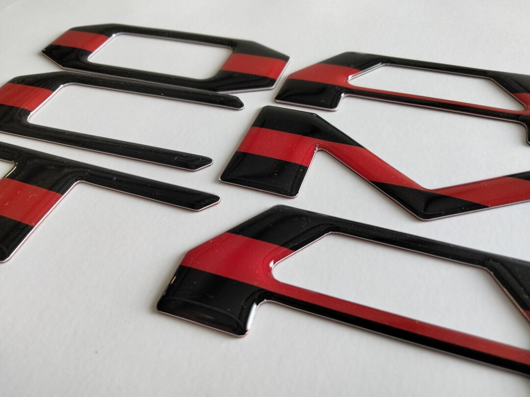 3D Domed Raised Coated Tailgate Letter Inserts Decals for Toyota Tacoma ...