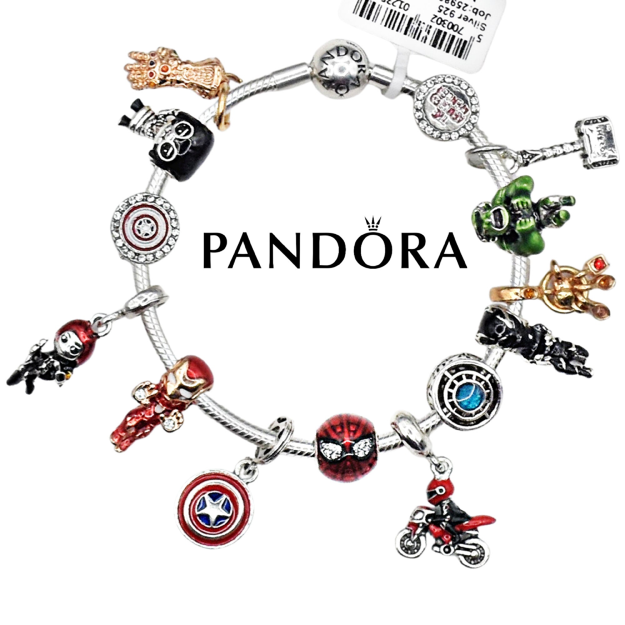 Authentic Set Of 2 New Pandora Marvel Avengers Charms Spiderman and ...