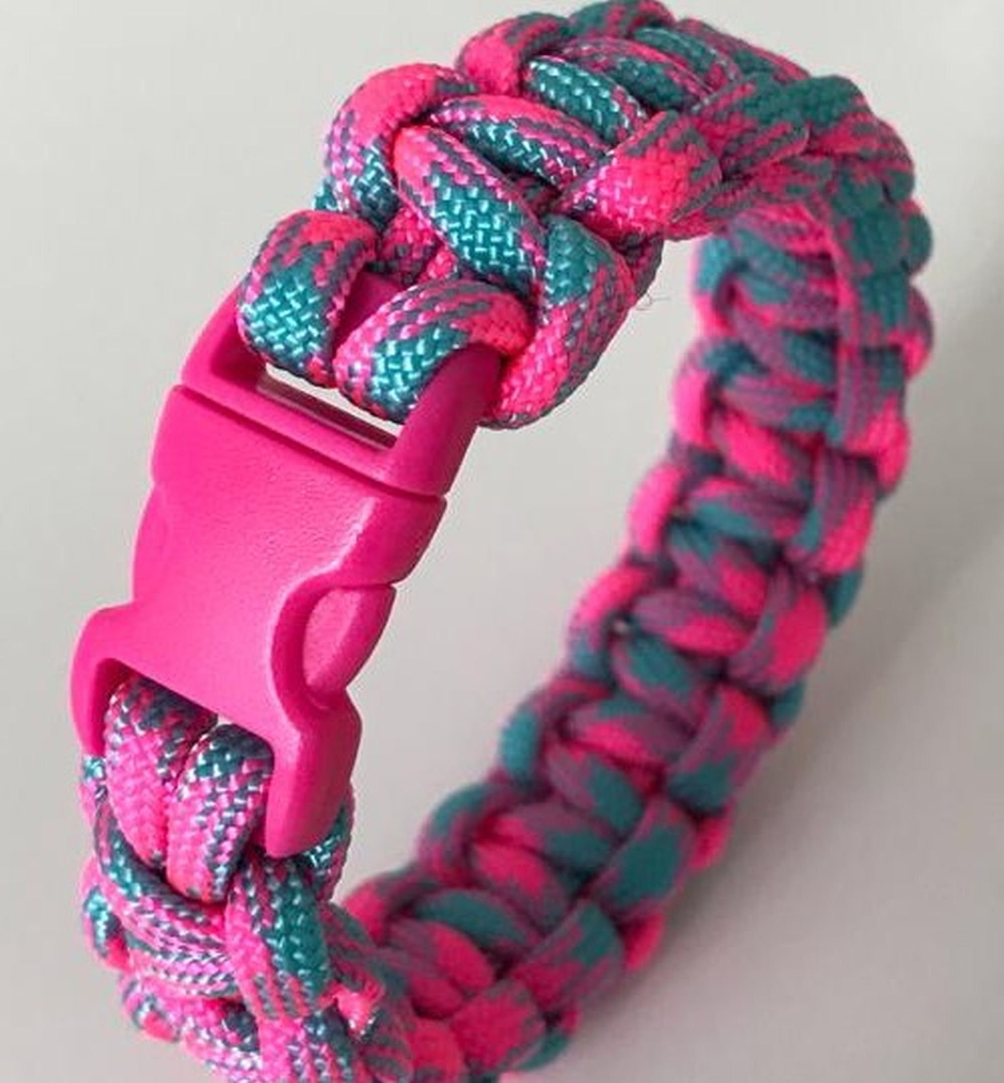 Paracord Bracelet pink Blue Etsy Canada
