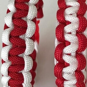 Paracord Bracelets (Red/White) (White/Red)