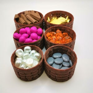 Everdell Baskets Set/Single Basket With/Without Lid