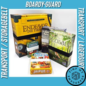 Cinghia di trasporto / cinghia di stoccaggio Boardy-Guard per giochi di carte da tavolo