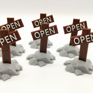 Everdell Open Offen Schild Einzeln/Set (Verklebt)