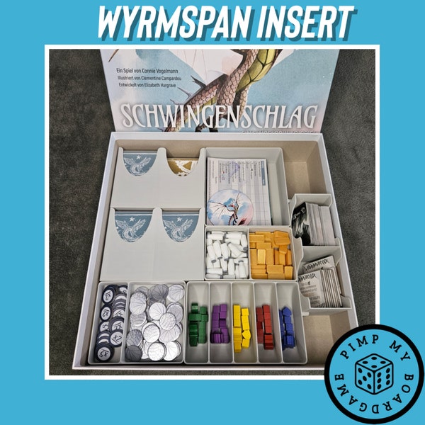 Insert for Wingspan Wyrmspan Inlay Organizer Assembly Aid (Unofficial)