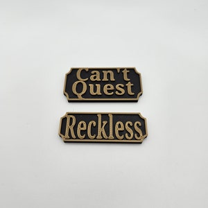 Reckless Cant Quest Token Lorcana (Inoffiziell)