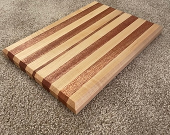 Solid Hardwood Maple and Mahogany Cutting Board