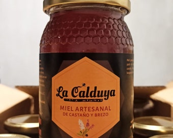 Miele grezzo artigianale spagnolo di castagno ed erica - Miele naturale puro e non filtrato delle Asturie, Spagna